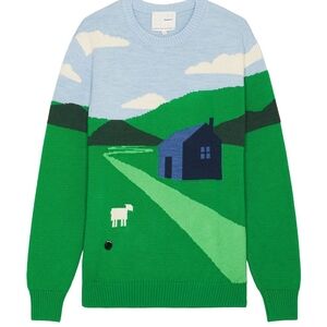 Pastoral Landscape Crewneck Sweater
